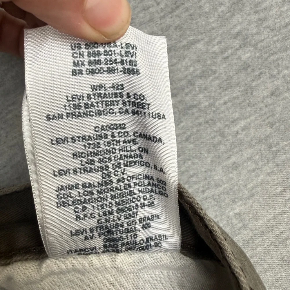 Levis 514 Straight Fit Pants Mens 32x30 Brown Gray Cotton Trousers 005140409